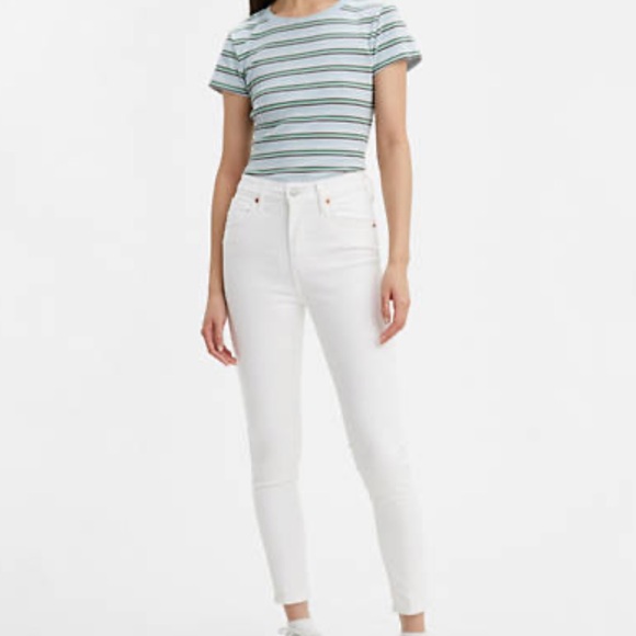 levi's mile high super skinny white